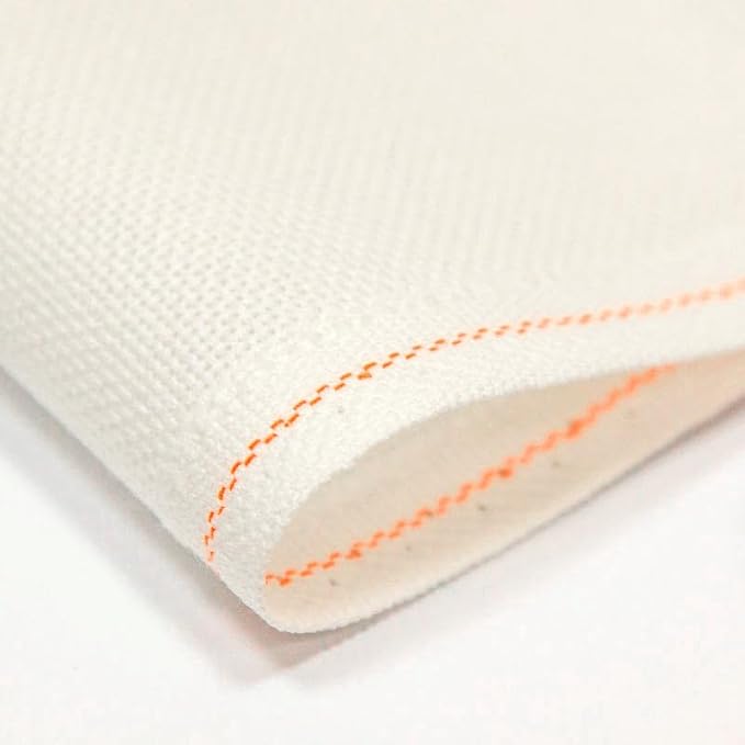 Zweigart Bellana 20 Count Cross Stitch Fabric – Natural White (101(– 55" x 55" – Large Evenweave Cloth for Embroidery & Craft Projects by Luca-S