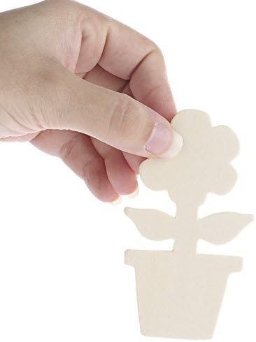 Pack of 24 Unfinished Wooden Flower Cutouts by Factory Direct Craft - Blank Wooden Craft Shapes to Paint as Daisy Flowers Fun DIY Project (Size: 4" x 2-1/4") - Image 4