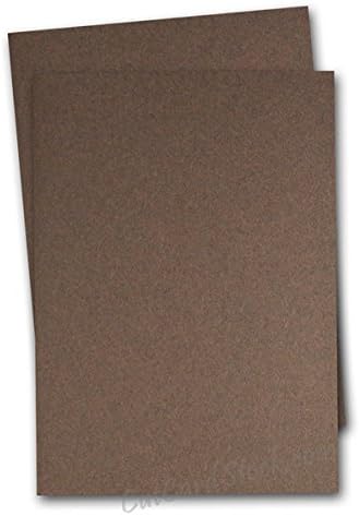 Premium Colored Blank 5x7 Card Stock (50, Hot Fudge) by CutCardStock
