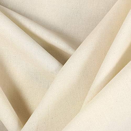 60" Wide Natural Muslin Fabric, 100% Cotton Fabric, Unbleached (20 Yards) by Unknown
