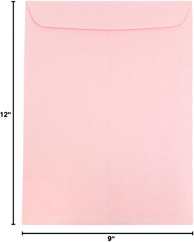 JAM PAPER 9 x 12 Open End Catalog Premium Envelopes - Baby Pink Pastel - Bulk 250/Box - Image 3