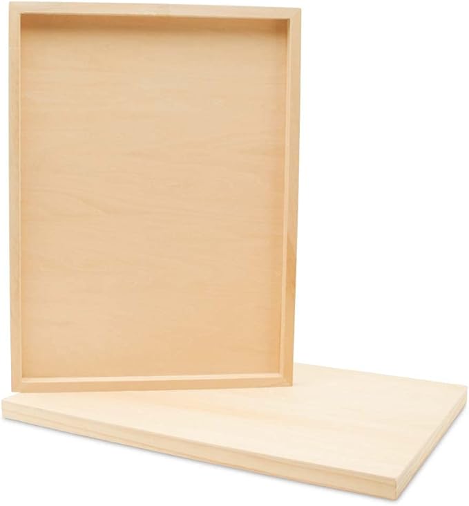 Birch Painting Panel 14 x 18 x 3/4-inch, Pack of 4 Wood Canvas Boards for Painting, Blank Signs for Crafts, by Woodpeckers by Woodpeckers