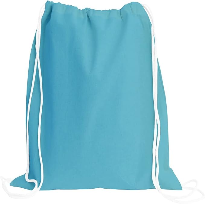 24 Pack Promotional Priced Cotton Drawstring Bags Backpacks Art Craft by ToteBagFactory
