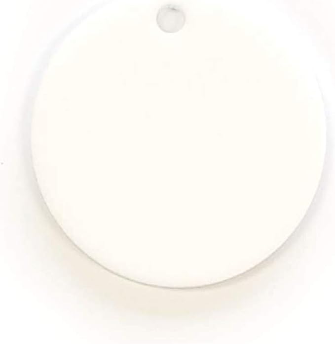 25 Acrylic Keychain Circle Blanks 2.5" OR 3" DIAM. 1/8" Thick (Select Size & Colors) (2.5" White) by SotoLaserCutting