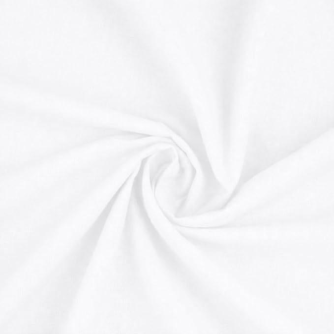 100% Cotton Fabric 2 Yards 59 Inch Width White | Muslin Fabric for Embroidery Sewing Quilting Backing Lining DIY Garments Crafts - Image 2