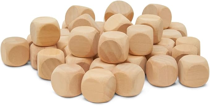 Blank Wooden Dice for Crafting and Games, 3/4 Inch Wood Blocks for Crafts, Pack of 100 Unfinished Small Wooden Blocks for Crafts, Small Wood Cubes for Games & Party Decor, by Woodpeckers - Image 3
