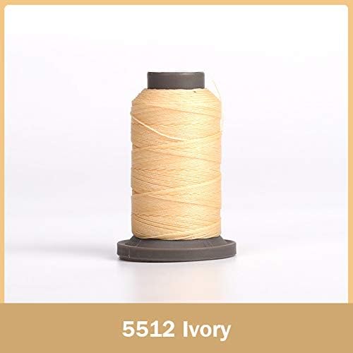 WUTA Leather Sewing Round Waxed Thread New 90 Meter Polyester Hand Sewing Line for Leather Work Cord Tool DIY (Lvory, 0.55mm) - Image 2