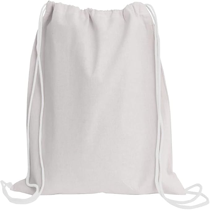 24 Pack Promotional Priced Cotton Drawstring Bags Backpacks Art Craft by ToteBagFactory