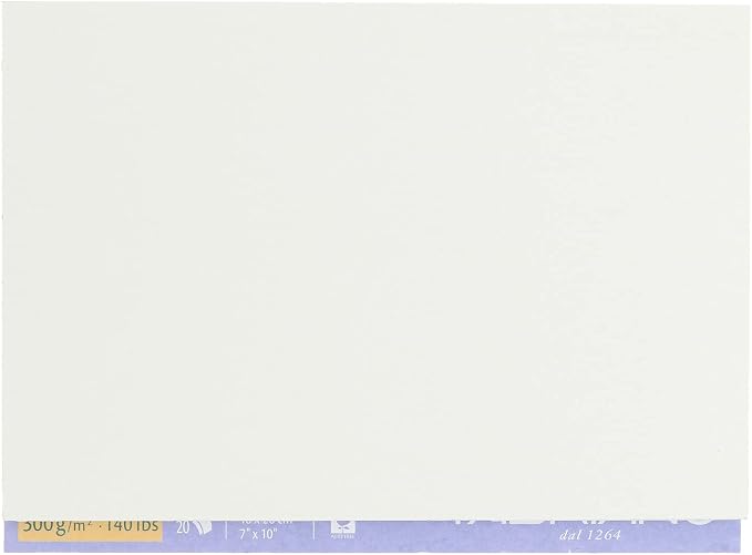 Fabriano Artistico Extra White Watercolor Block, 140 lb./300 GSM, Cold Press, 20 Sheets, 7" x 10" - Image 2