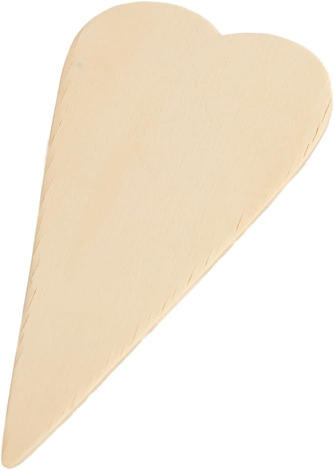 Pack of 24 Unfinished Wooden Heart Cutouts - Blank Wood Heart Shapes DIY Valentine's Day Sweetest Day Craft Projects Made in USA (Size: 6-1/4" H x 3-1/8" W) - Image 5