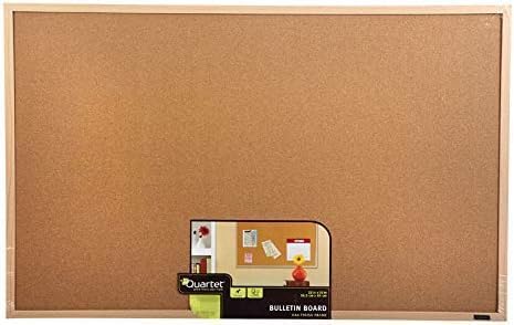 Quartet Cork Board Bulletin Board, 23" x 35" Framed Corkboard, Oak Frame, Decorative Hanging Pin Board, Perfect for Office & Home Decor, Home School Message Board or Vision Board (35-380352) - Image 5