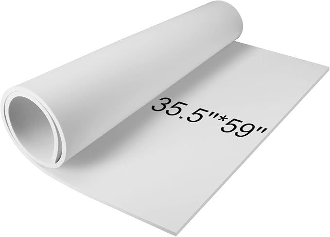 MEARCOOH 2-Pack Large EVA Foam Sheets, White 5mm EVA Foam Roll (1mm to 6mm), 35.5" x 59" Sheet Premium High Density 86 kg/m3 for Cosplay, Crafts Projects (2PCS White 5mm) - Image 2