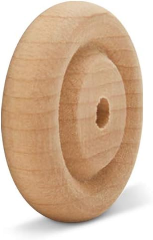 Classic Mini Wooden Wheels, Great for Crafts Too, 7/8 Inch Diameter, 1/4 Inch Thick, 1/8 Inch Hole, Pack of 50, by Woodpeckers - Image 3