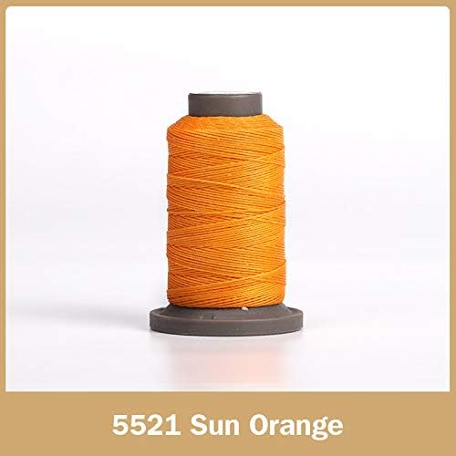 WUTA Leather Sewing Round Waxed Thread New 90 Meter Polyester Hand Sewing Line for Leather Work Cord Tool DIY (Sun Orange, 0.55mm) - Image 2
