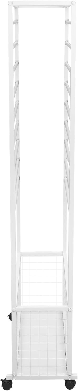 Ribbon Holder Organizer Rack, 20-Layer Ribbon Holder with Wheels | Double-Sided 20-Layer Ribbon Holder with Wheels, Wrapping Paper Ribbon Display Rack Storage Shelf for Craft Room - Image 6