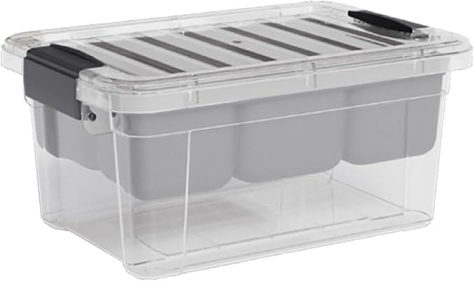 Superio Small Storage Container Organizing Bin with Removable Tray Plastic Tools, Sewing, Crafts Box, 3.5 Qt. by Superio
