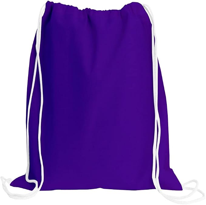 24 Pack Promotional Priced Cotton Drawstring Bags Backpacks Art Craft by ToteBagFactory