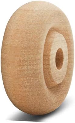 Classic Mini Wooden Wheels, Great for Crafts Too, 1-1/4 Inch Diameter, 7/16 Inch Thick, 1/4 Inch Hole, Pack of 100, by Woodpeckers - Image 3