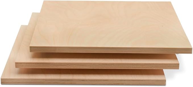 Baltic Birch Plywood 12 x 12 x 3/4 Inch - 18 mm Craft Wood, B/BB Grade, Stronger Than Basswood Sheets/Balsa Wood, Perfect for Laser, CNC Cutting, Shelf Boards 12 inch Wide, by Woodpeckers by Woodpeckers