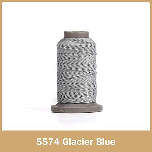 WUTA Leather Sewing Round Waxed Thread New 0.55 Polyester Hand Sewing Line for Leather Work Cord Tool DIY (Glacier Blue, 0.55mm) - Image 2