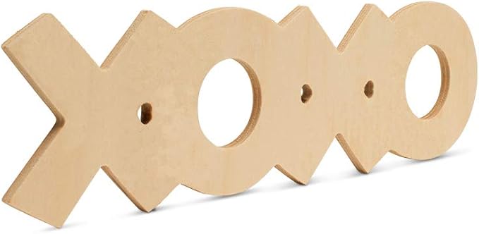Wooden XOXO Decor Letters Unfinished 12 inches, Pack of 6 XOXO Wooden Signs |Wood Cutouts for Valentines Day Crafts and DIY Décor, by Woodpeckers - Image 4