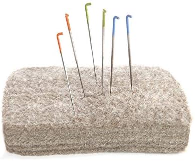 Needle Felting Kit, Basic Tools with 15 Groz-Beckert Needles, Pad & Case | 15 Groz-Beckert needles in 3 gauges, wool pad, leather finger guards and storage case. The tool set without the wool. - Image 3