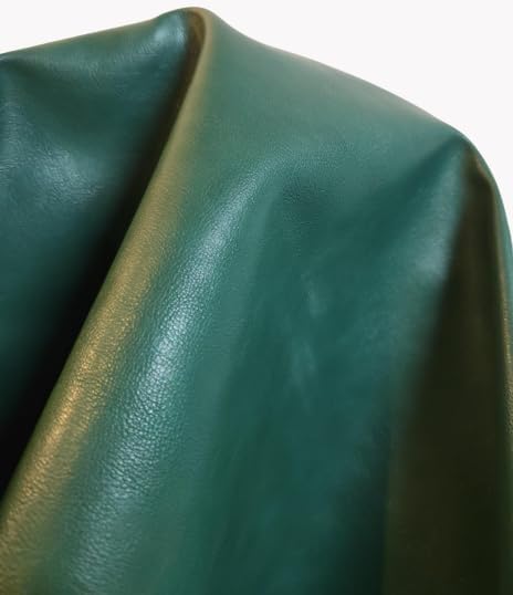 NAT Leathers | Hunter Green Soft Faux Vegan Leather PU (Peta Approved Vegan) | 4 Yards (144 inch x 54 inch Wide) Cut by the Yard | Synthetic Pleather 0.9mm Smooth Nappa Upholstery | (Green) 144"x54" - Image 8