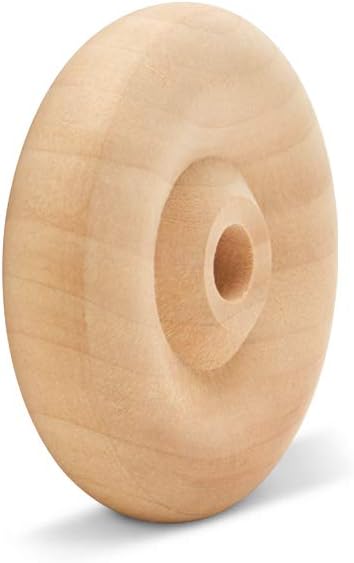 Classic Mini Wooden Wheels, Great for Crafts Too, 2-1/2 Inch Diameter, 5/8 Inch Thick, 3/8 Inch Hole, Pack of 24, by Woodpeckers - Image 3
