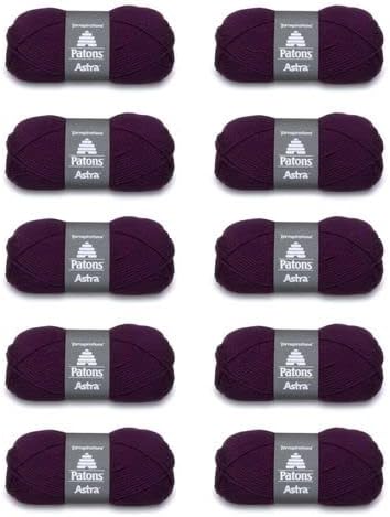 Patons Astra Fantasy Yarn - 10 Pack of 1.75oz/50g - Acrylic - 3 DK - 161 Yards - Knitting/Crochet by Patons+Yarns
