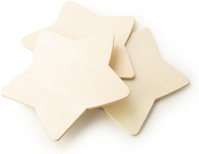 50 Pcs, Country Stars 5" Tall X 5" Wide X Approx1/8" Thick Made from Birch Plywood - Image 3