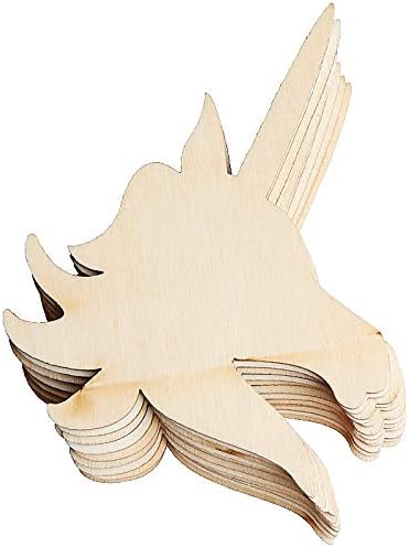 Pack of 24 Unfinished Wood Unicorn Head Cutouts by Factory Direct Craft - Blank Wooden Unicorn Head Shapes for DIY Projects for Birthday Party Arts and Crafts Camp and Group Activities - Image 2