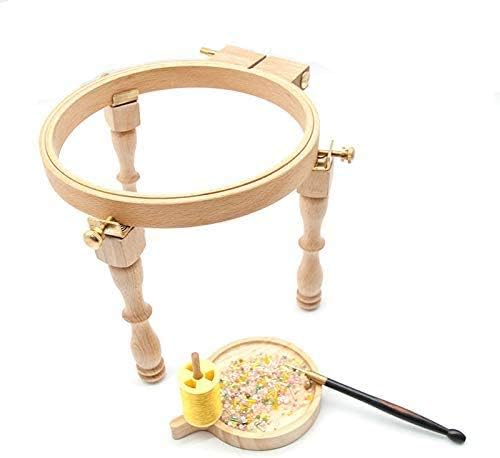 Embroidery Hoop Stand Set, Adjustable Portable Wooden Embroidery Hoop Stand Legs Set Needlework Cross Stitch Frame Rack Holder Accessories (4pcs) - Image 4