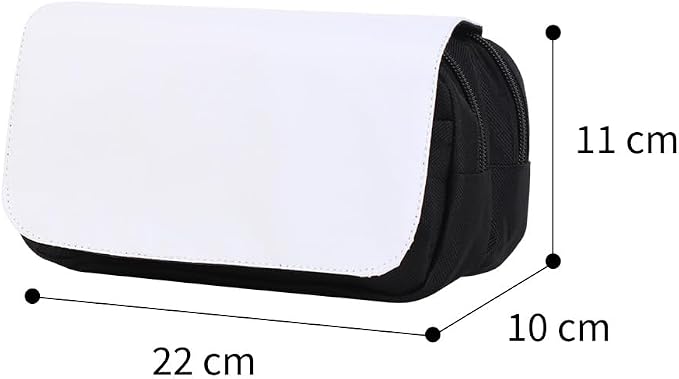 10 PCS Sublimation Printable Blank Pencil Case Pen Bag Multi-purpose Cosmetic Bag with Zipper DIY Craft Canvas Zipper Pouch Blank Makeup Bags Bulk Travel Toiletry Bag for Storage - Image 2