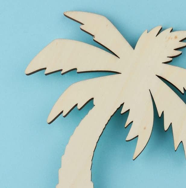 Pack of 24 Unfinished Wood Tropical Palm Tree Cutouts by Factory Direct Craft - Blank Palm Tree Wooden DIY Coastal Beach Shapes (4-1/2" x 5") - Image 3