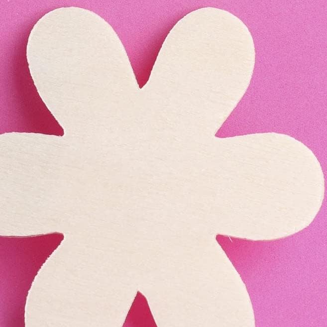 Pack of 24 Unfinished Wooden Flower Cutouts by Factory Direct Craft - Blank Wooden Craft Shapes to Paint as Daisy Flowers Fun DIY Project (Size 3" H) - Image 3
