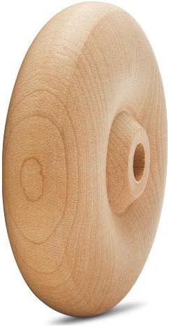 Classic Mini Wooden Wheels, Great for Crafts Too, 3 Inch Diameter, 3/4 Inch Thick, 3/8 Inch Hole, Pack of 4, by Woodpeckers - Image 3