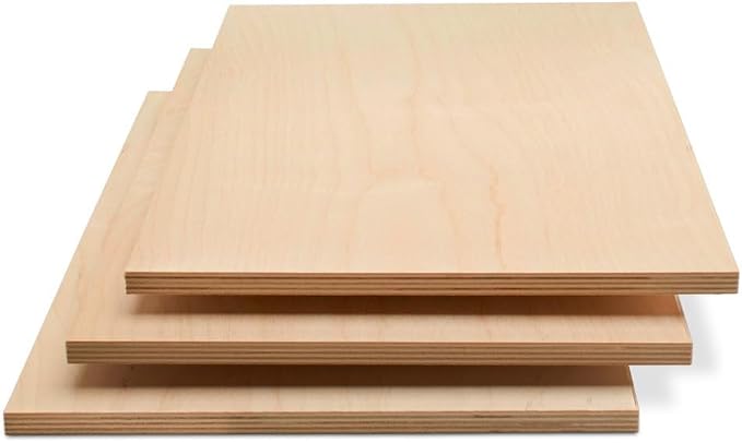 Baltic Birch Plywood 12 x 20 x 3/4 Inch - 18 mm Craft Wood, Pack of 4 B/BB Grade, Stronger Than Basswood Sheets or Balsa Wood, Perfect for Laser, CNC Cutting, Wood Shelves, by Woodpeckers by Woodpeckers
