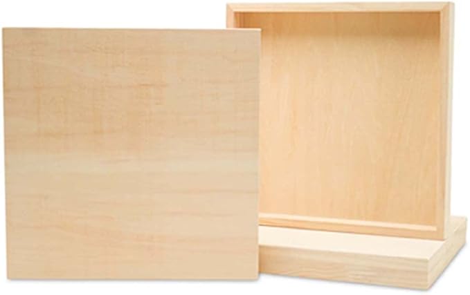 Large Square Wood Canvas 20 x 20 x 1-1/2-inch, Pack of 2 Unfinished Wood Frames, Blank Wood Signs for Home Decor, by Woodpeckers by Woodpeckers