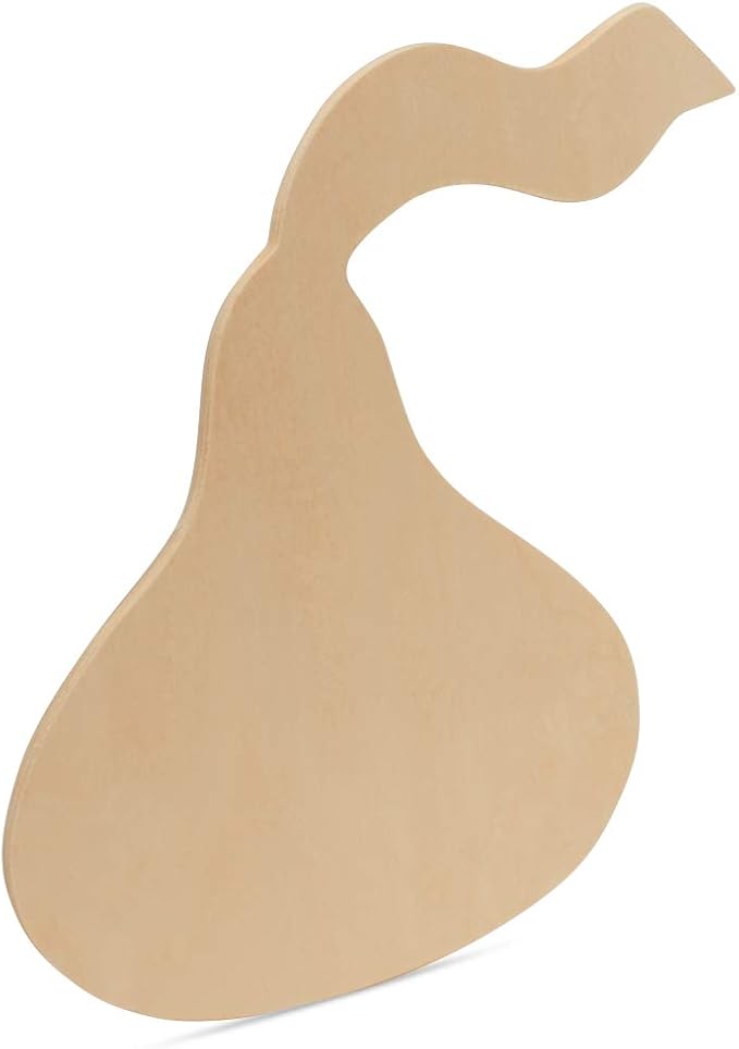 Wooden Hershey Kiss Cutout Unfinished, 12 inch x 12 inch, Pack of 6 Wood Signs for Valentines Day Door Décor, Crafts, and Personalized Gift, by Woodpeckers - Image 4