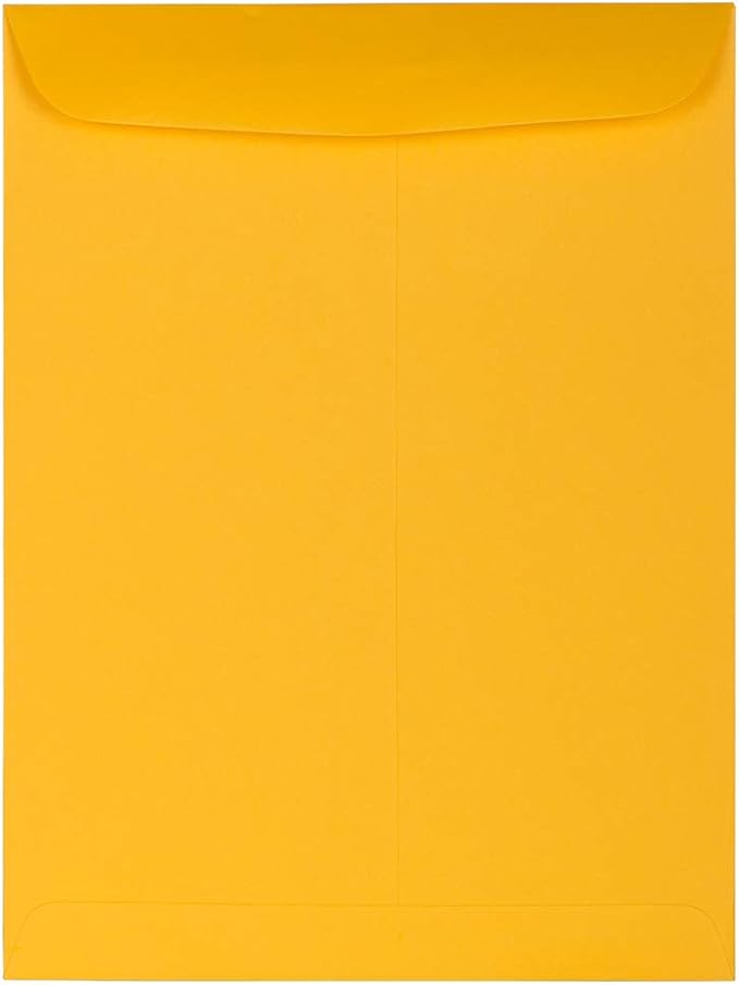 JAM PAPER 9 x 12 Open End Catalog Premium Envelopes - Sunflower Yellow - 100/Pack by JAMPaper