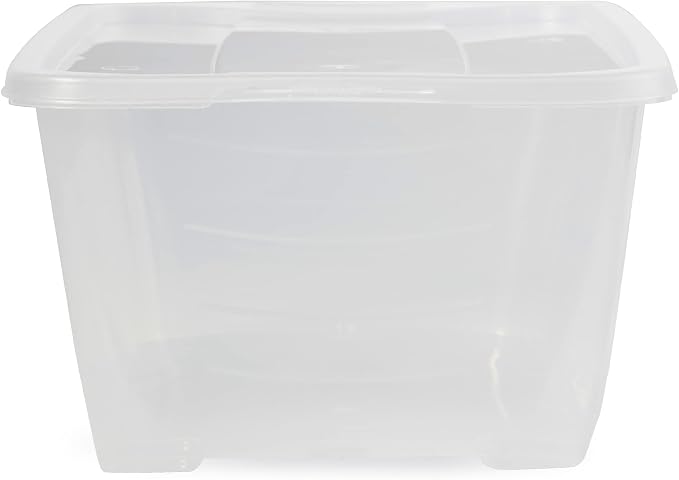 Life Story 6 Liter Shoe, Accessory, and Closet Plastic Storage Box Multi-Purpose Lidded Stacking Tote Containers, Clear (160 Pack) - Image 6