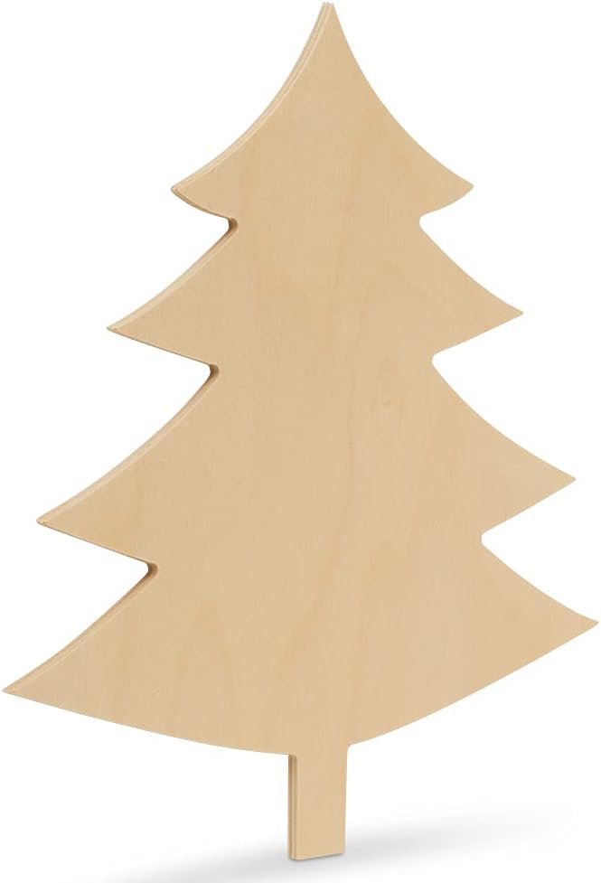 Wood Christmas Tree Cutout 12 inch, Pack of 3, Use as Wooden Door Hanger or Christmas Craft, by Woodpeckers - Image 4