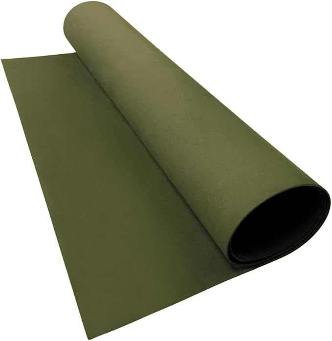 LotusFoam Large 3mm EVA Foam Sheet - 44"x 85" High Density Foam 130 kg/m3 for Cosplay, Costumes, Crafts, Flooring, Outdoor Use - 35 Colors (Olive Green) - Olive Green by LotusFoam