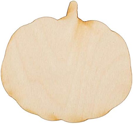 Pack of 24 Unfinished Wood Plumpy Pumpkin Cutouts - Thanksgiving Halloween Pumpkin Wooden Shapes for Fall Crafts and Autumn Decorations - Made in USA (3-1/4" L x 3" W) - Image 6
