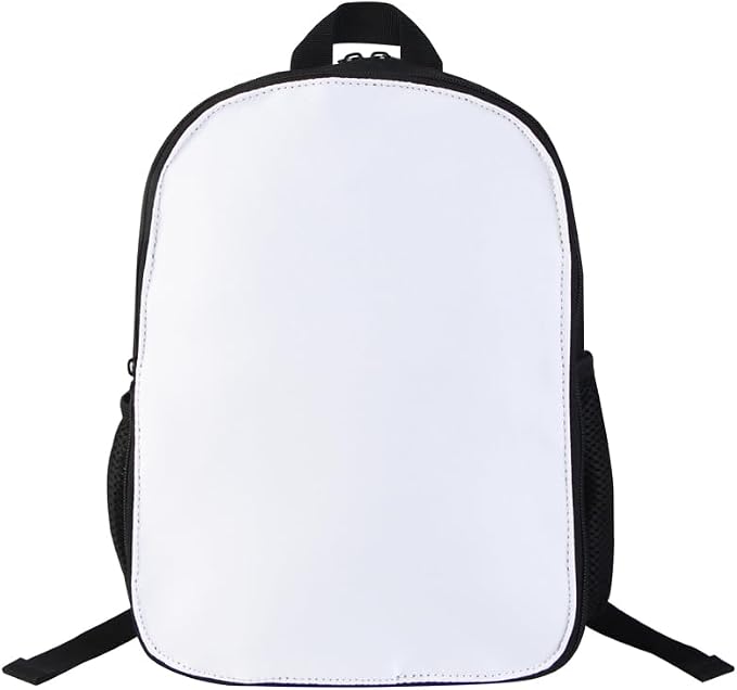 4PCS Kids White Blank Backpack for Heat Transfer Printing, Custom Personalized Sublimation Backpack 12 Inch Toddler Bookbag for Daycare, Preschool & Kindergarten Boy Girl(Black) by Unknown