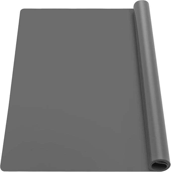 Ewen 27.6x19.5in 2mm Silicone Mats for Kitchen Counter, Thick Heat Resistant Silicone Baking Mat Placemat, Large Glass Top Stove Cover Countertop Protector Pad for Pastry Air Fryer Coffee Maker Art by Ewen