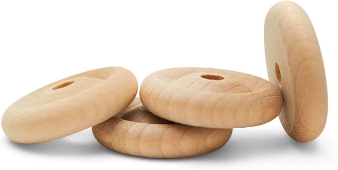 Classic Mini Wooden Wheels, Great for Crafts Too, 1 Inch Diameter, 1/4 Inch Thick, 3/16 Inch Hole, Pack of 100, by Woodpeckers by Woodpeckers