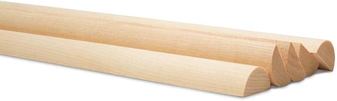 Split Wooden Dowel Rods 24-inch x 3/4-inch, Pack of 50 Unfinished for Slatted Wood Panel Crafts & DIY Accent Wall, by Woodpeckers - Image 5