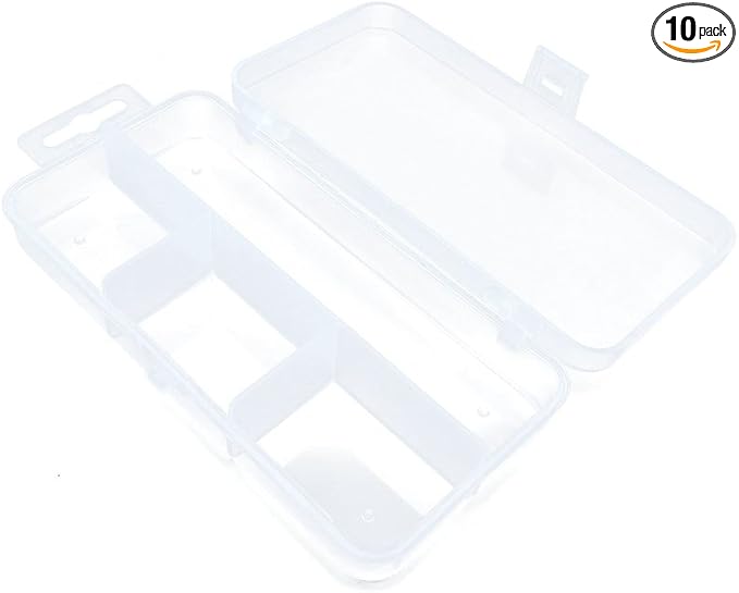 10 PCS Arts Crafts Sewing Organization Storage Transport Boxes Organizers Clear Beads Tackle Box Case 366MN by Unknown