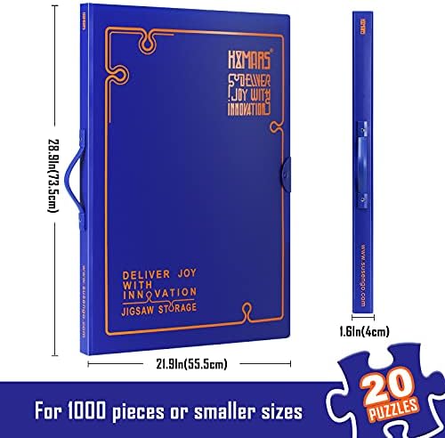 HXMARS Puzzle Storage Folder for 1000-Pieces: Large Capacity Jigsaw Puzzles Organizer Portable with 20 Pockets, Dustproof & Protective Puzzle Accessory - Image 2